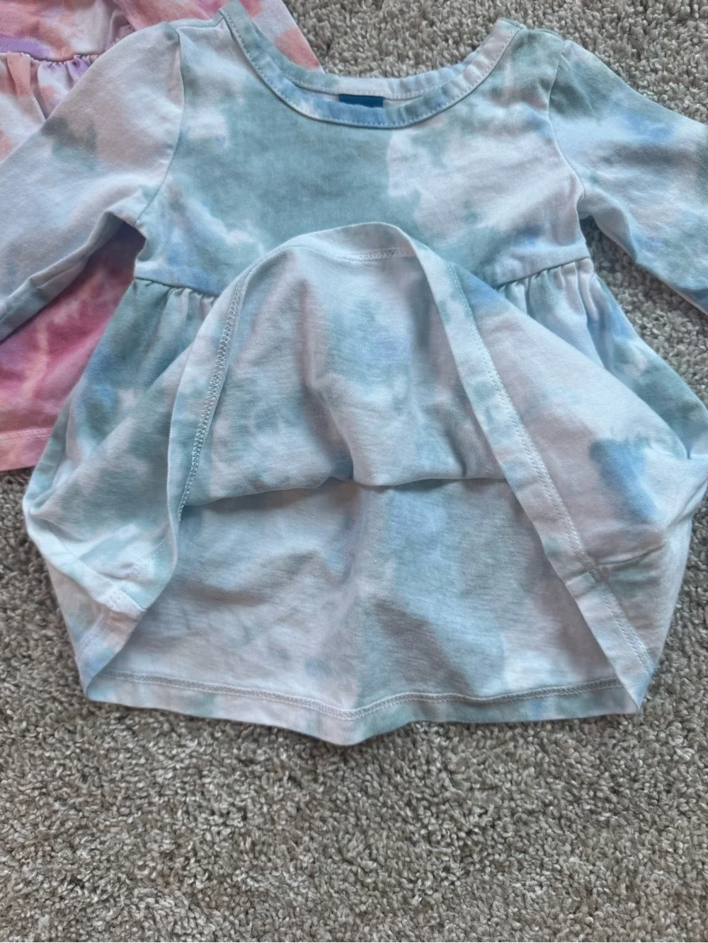 Old Navy Baby Girl Tie Dye Dress Bundle 0–3 Months Long Sleeve Cotton Dresses